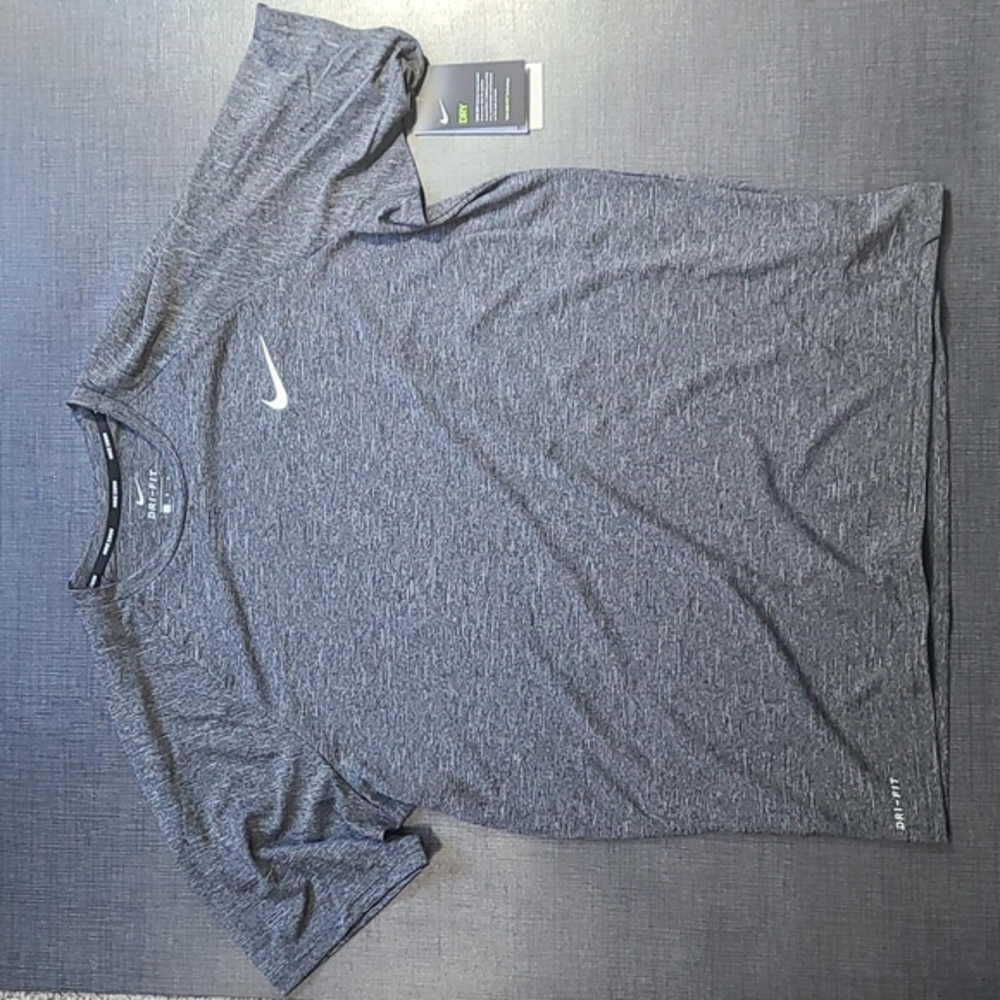 Nike Essential Short Sleeve Swim Hydro Rash Guard - Grey